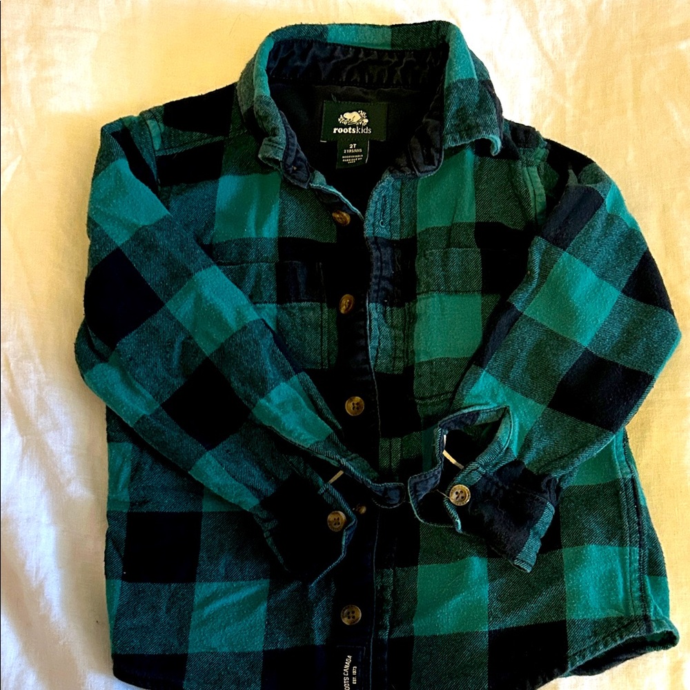 Roots Plaid Flannel Shirt